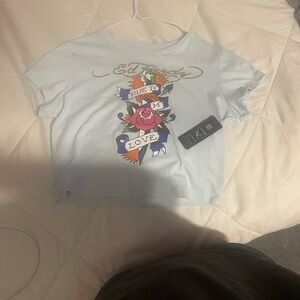 Ed Hardy Kids Blue Pure Love Tee